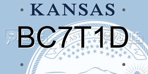 BC7T1D Kansas License Plate
