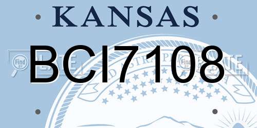 BCI7108 Kansas License Plate