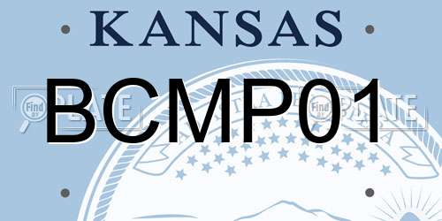 BCMP01 Kansas License Plate