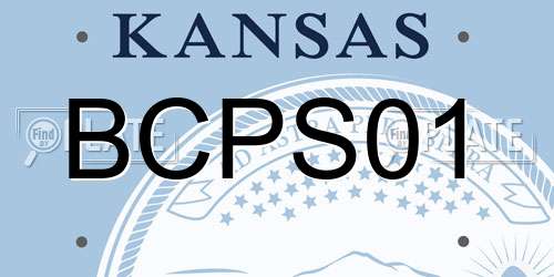 BCPS01 Kansas License Plate