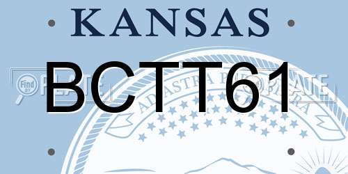 BCTT61 Kansas License Plate