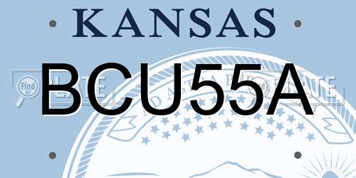 BCU55A Kansas License Plate