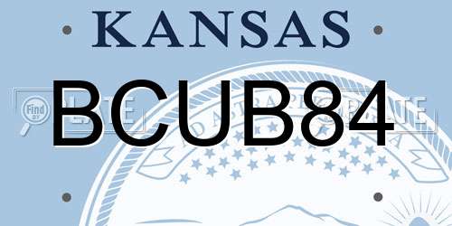 BCUB84 Kansas License Plate