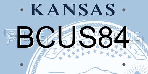 BCUS84 Kansas License Plate