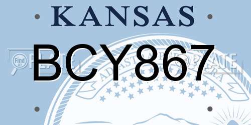 BCY867 Kansas License Plate