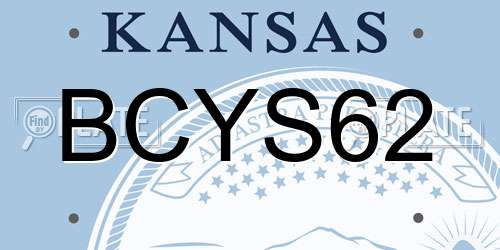 BCYS62 Kansas License Plate