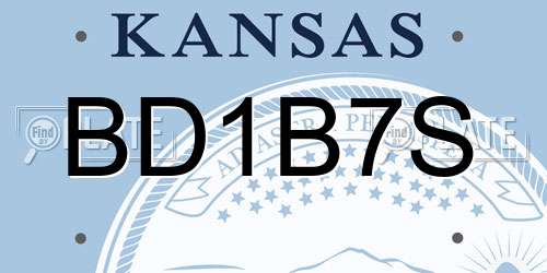 BD1B7S Kansas License Plate