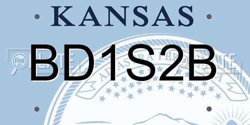 BD1S2B Kansas License Plate
