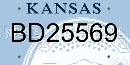 BD25569 Kansas License Plate