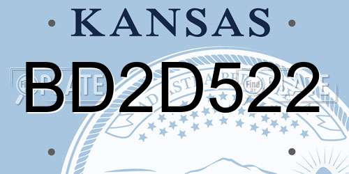 BD2D522 Kansas License Plate