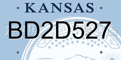 BD2D527 Kansas License Plate