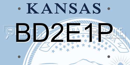 BD2E1P Kansas License Plate