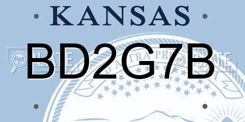 BD2G7B Kansas License Plate