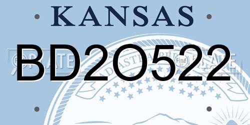 BD2O522 Kansas License Plate