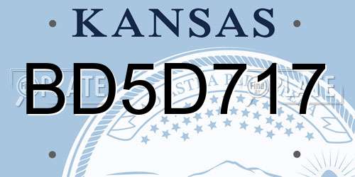BD5D717 Kansas License Plate