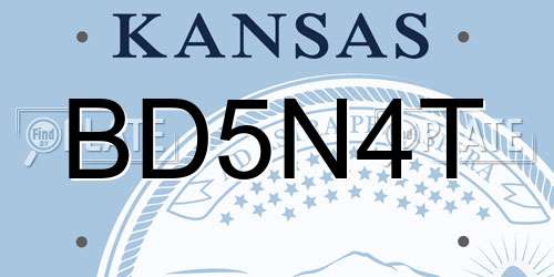 BD5N4T Kansas License Plate