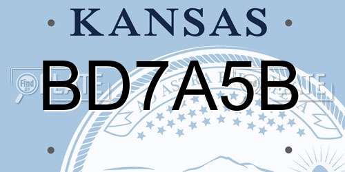 BD7A5B Kansas License Plate