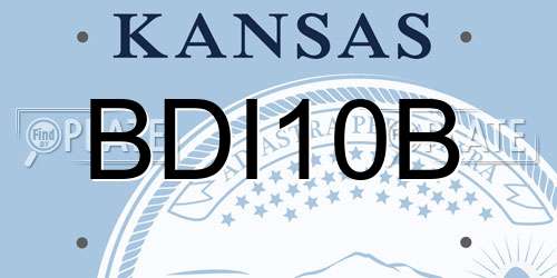 BDI10B Kansas License Plate
