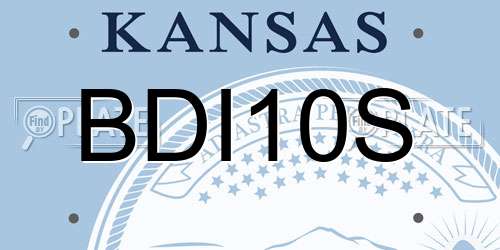 BDI10S Kansas License Plate