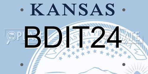 BDIT24 Kansas License Plate