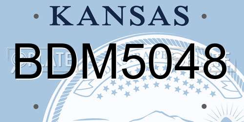 BDM5048 Kansas License Plate
