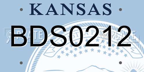 BDS0212 Kansas License Plate