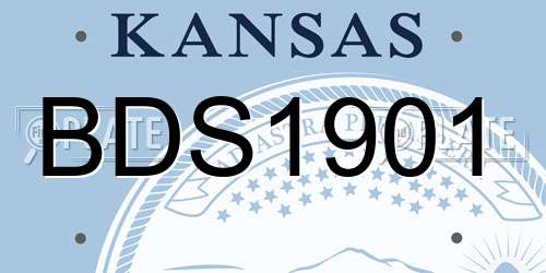 BDS1901 Kansas License Plate