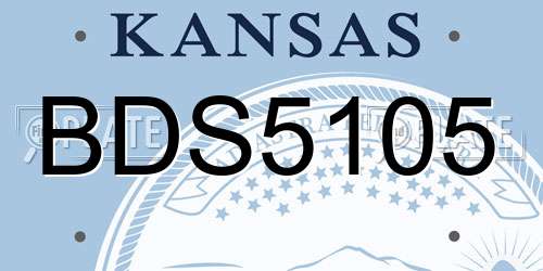 BDS5105 Kansas License Plate