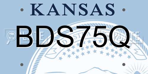 BDS75Q Kansas License Plate