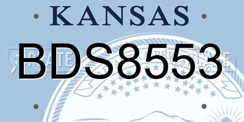 BDS8553 Kansas License Plate