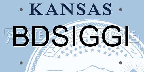 BDSIGGI Kansas License Plate