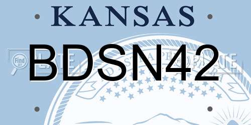 BDSN42 Kansas License Plate