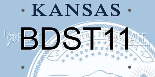 BDST11 Kansas License Plate