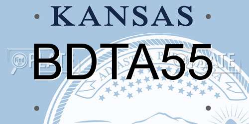 BDTA55 Kansas License Plate