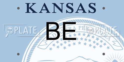 BE Kansas License Plate