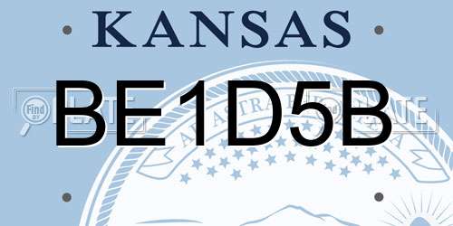 BE1D5B Kansas License Plate