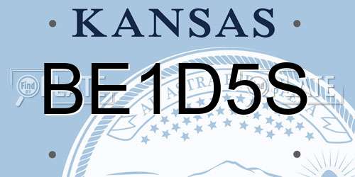 BE1D5S Kansas License Plate