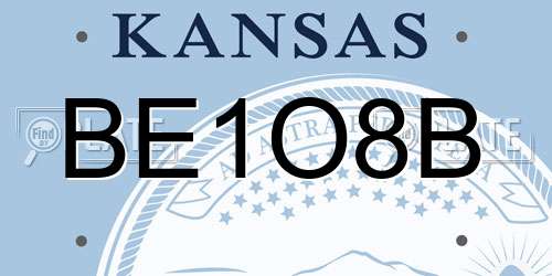 BE1O8B Kansas License Plate
