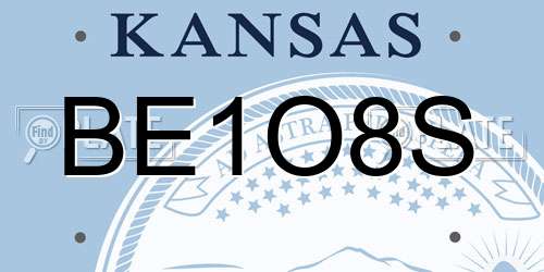 BE1O8S Kansas License Plate
