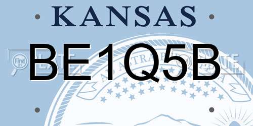 BE1Q5B Kansas License Plate