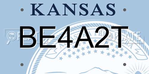 BE4A2T Kansas License Plate