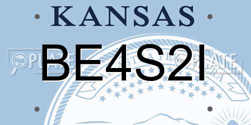 BE4S2I Kansas License Plate