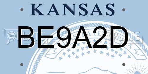 BE9A2D Kansas License Plate