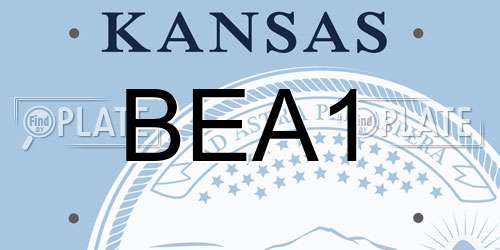 BEA1 Kansas License Plate