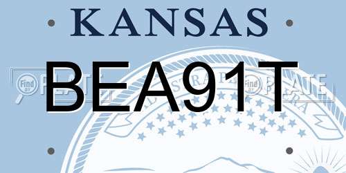 BEA91T Kansas License Plate