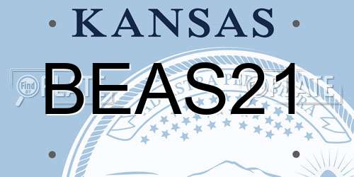 BEAS21 Kansas License Plate