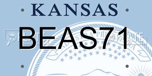 BEAS71 Kansas License Plate