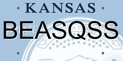 BEASQSS Kansas License Plate