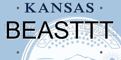 BEASTTT Kansas License Plate