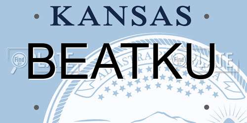 BEATKU Kansas License Plate